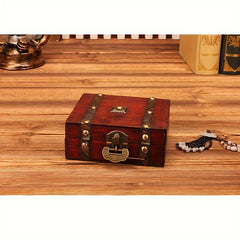 Wooden Ring Box Jewelry Organizer Decorative Trinket Case Home Decor
