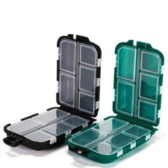 Mini Waterproof Tackle Box 10 Compartments Hooks Lures Baits Organizer