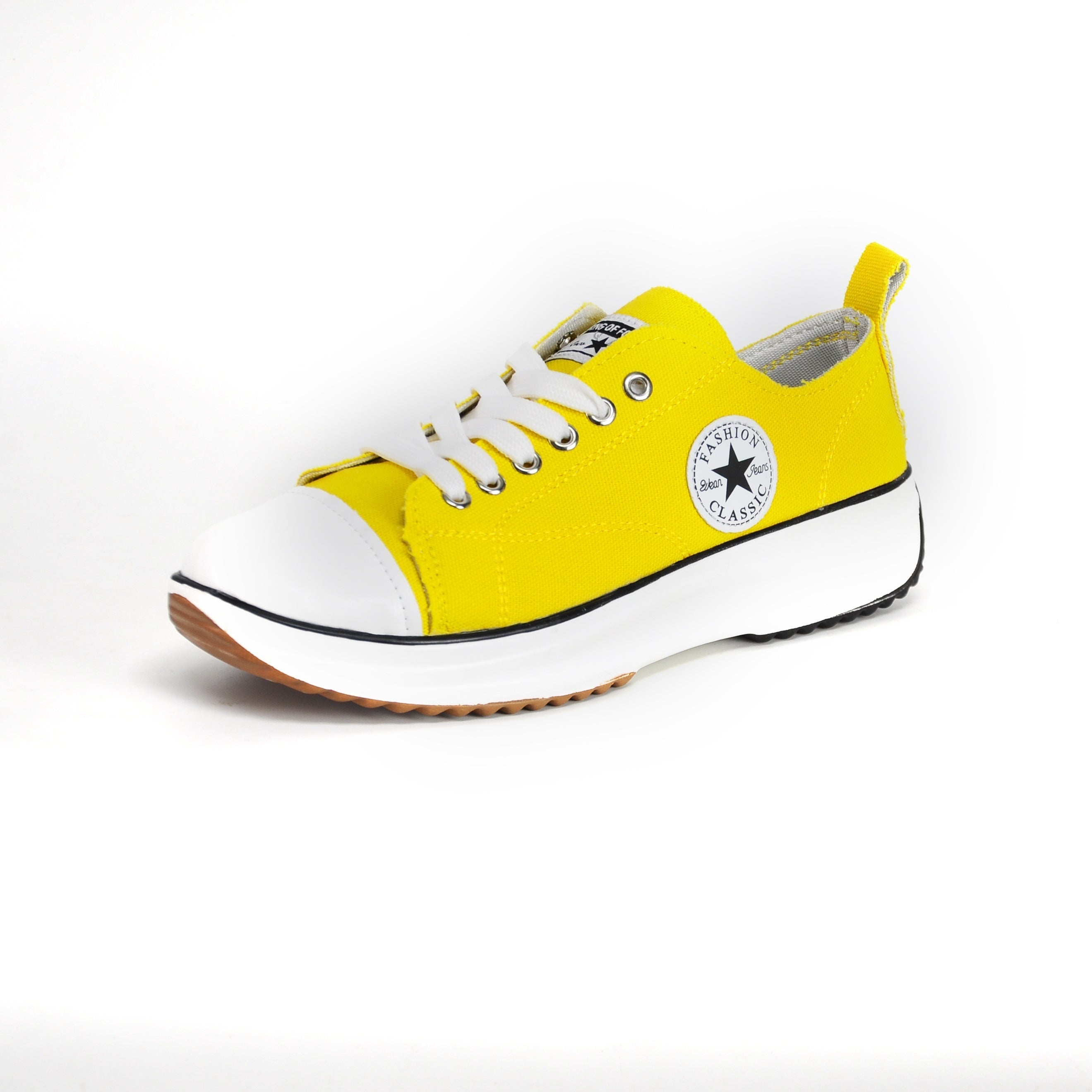 Women's Platform Canvas Shoes Low Top Lace Up Round Toe Casual Shoes