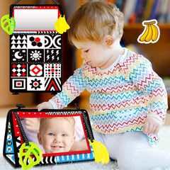 Kids' Recognition Mirror Cloth Book - High Contrast Patterns