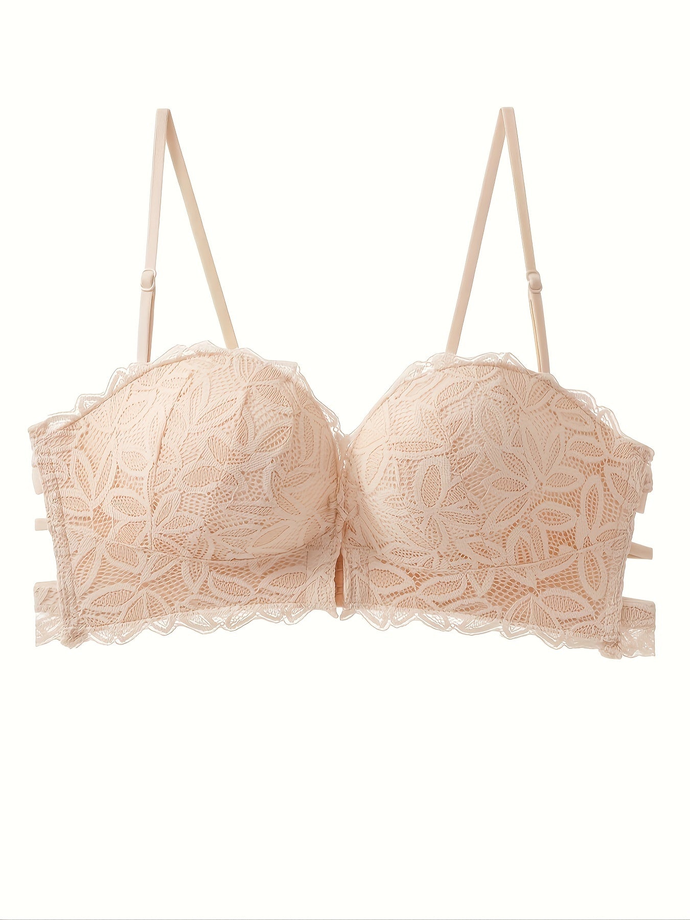 Lace Push Up Bra Front Buckle Comfy & Breathable Underwear