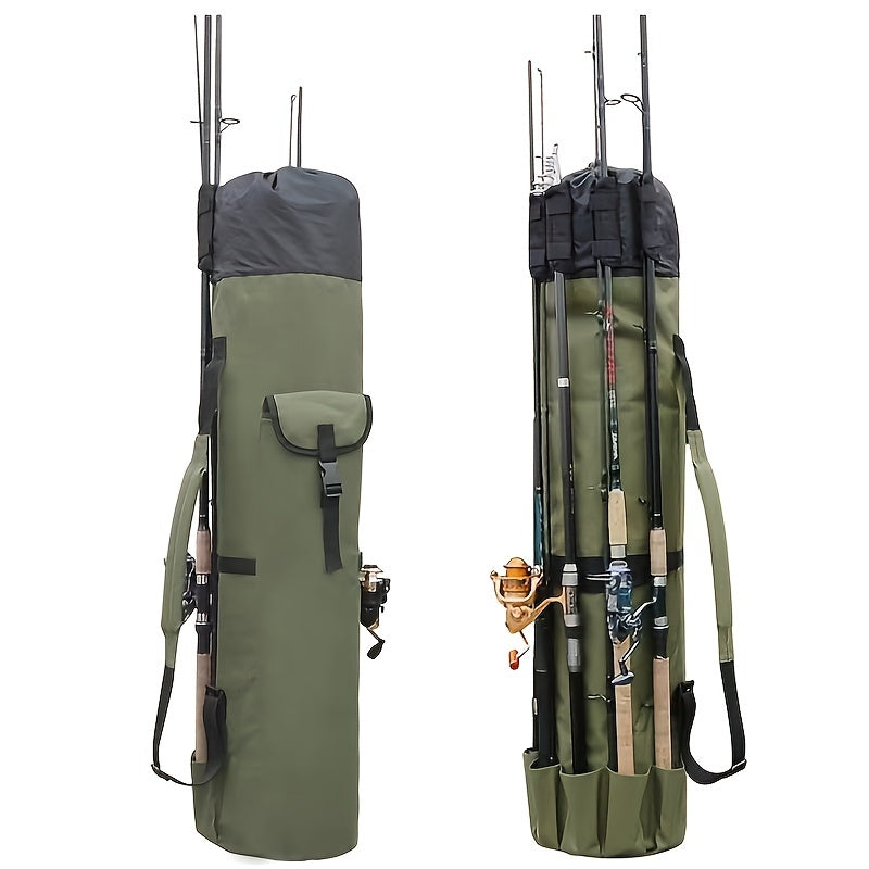Waterproof Fishing Pole Bag with Rod Holder Organizer