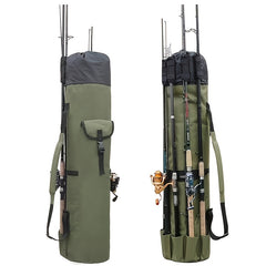 Waterproof Fishing Pole Bag with Rod Holder Organizer