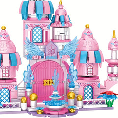 Vintage Princess Castle DIY Assembly Toy, Educational Block Puzzle