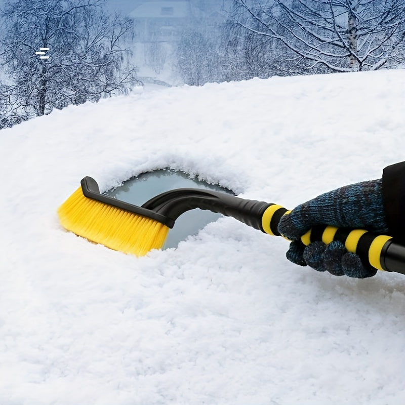 Extendable Snow Scraper & Brush For Car with Foam Grip