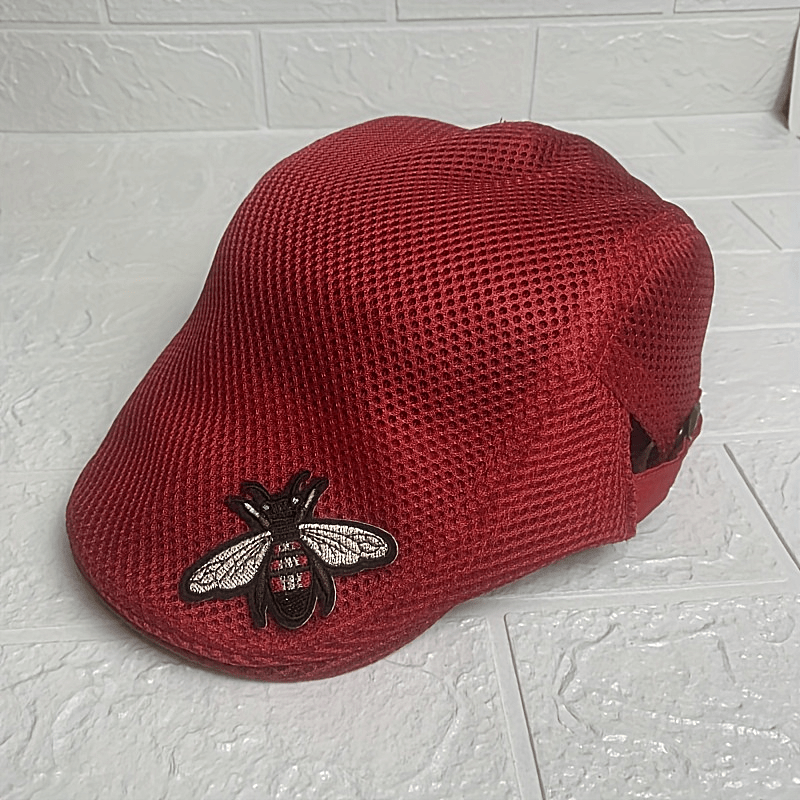 Little Bee Breathable Mesh Forward Hat Solid Beret
