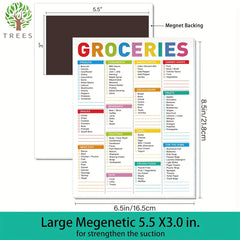 Magnetic Grocery List Pad 52 Sheets 104 P