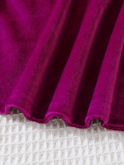 Baby Girls Velvet Puff Sleeve A line Dress
