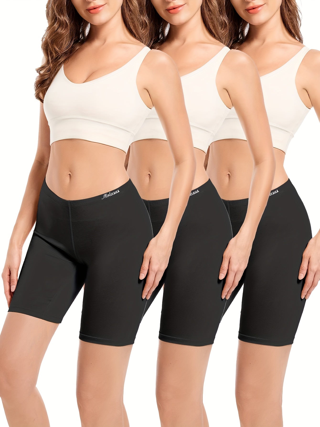 3pcs Seamless Boyshort Panties Soft & Comfortable Stretch Panties