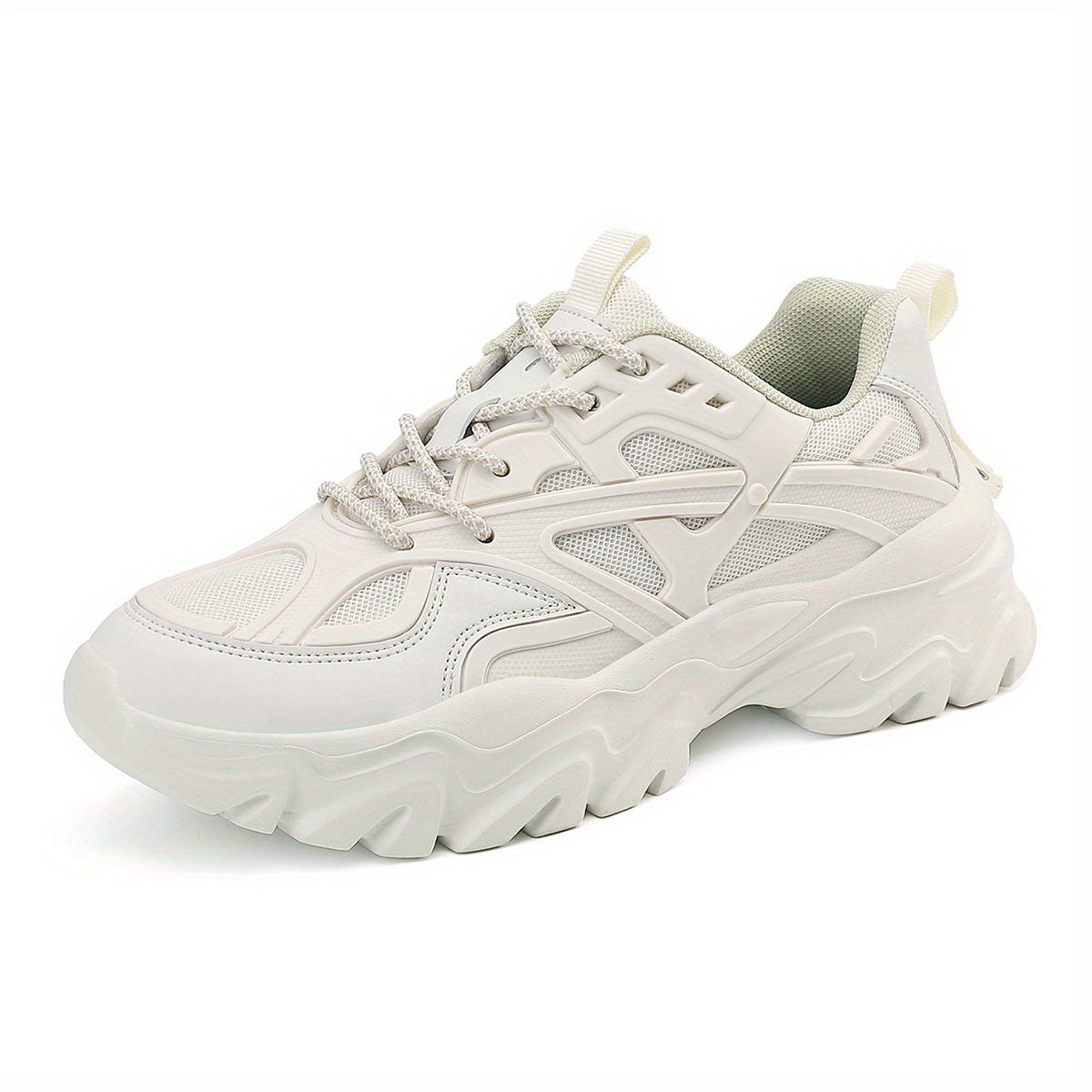 Women's Platform Sports Shoes Mesh Breathable Lace Up Sneakers