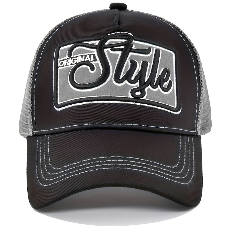 Embroidered Baseball Cap Adjustable Peaked Curved Brim Sun Hat