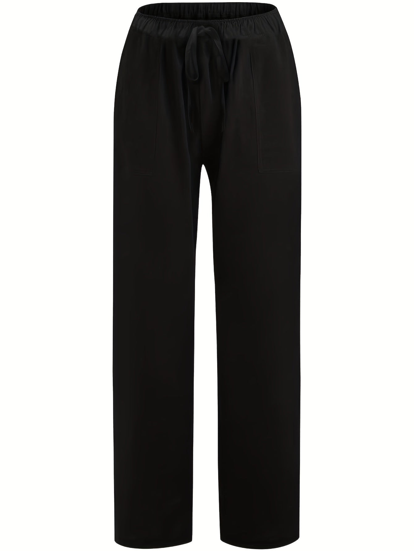 Casual Wide Leg Low Waist Pants Women's Clothing