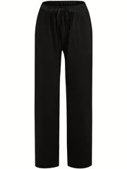 Casual Wide Leg Low Waist Pants Women's Clothing