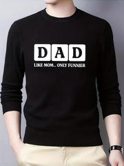 DAD Knitted Sweater Men's Crew Neck Pullover