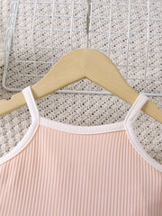 Pink Striped Sleeveless Jumpsuit for Baby Princess