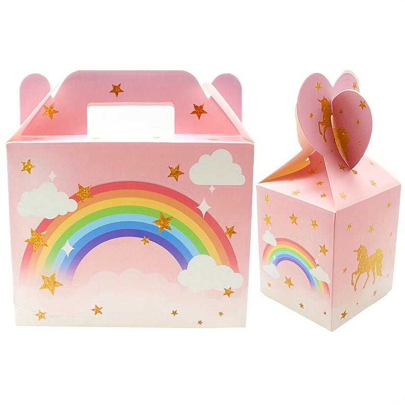 6pcs Unicorn Gift Boxes Snack Boxes for Birthday Party