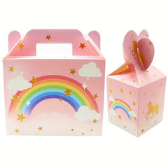 6pcs Unicorn Gift Boxes Snack Boxes for Birthday Party