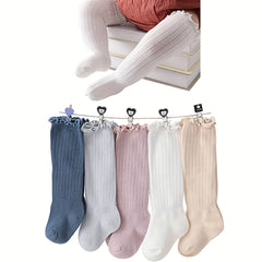 Baby Girls Knee Socks For Newborn Infants Pure Cotton Uniform Stockings