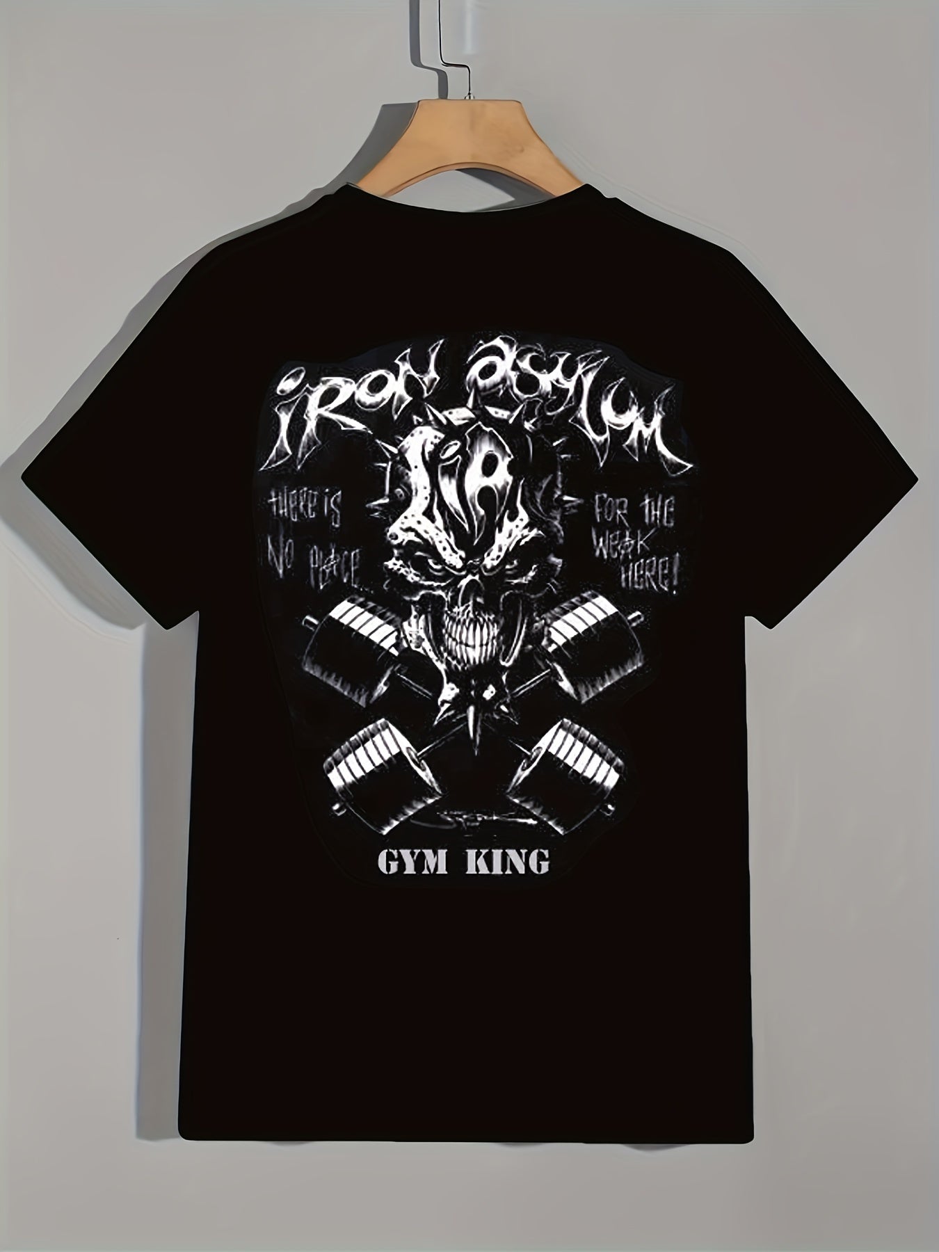 Skull Pattern Print Men's Short Sleeve T-shirt Graphic Tee