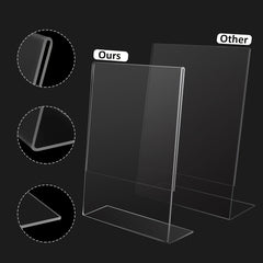 Clear Slanted Back Acrylic Sign Holder 21.08cm x 29 - Tabletop Display Stand