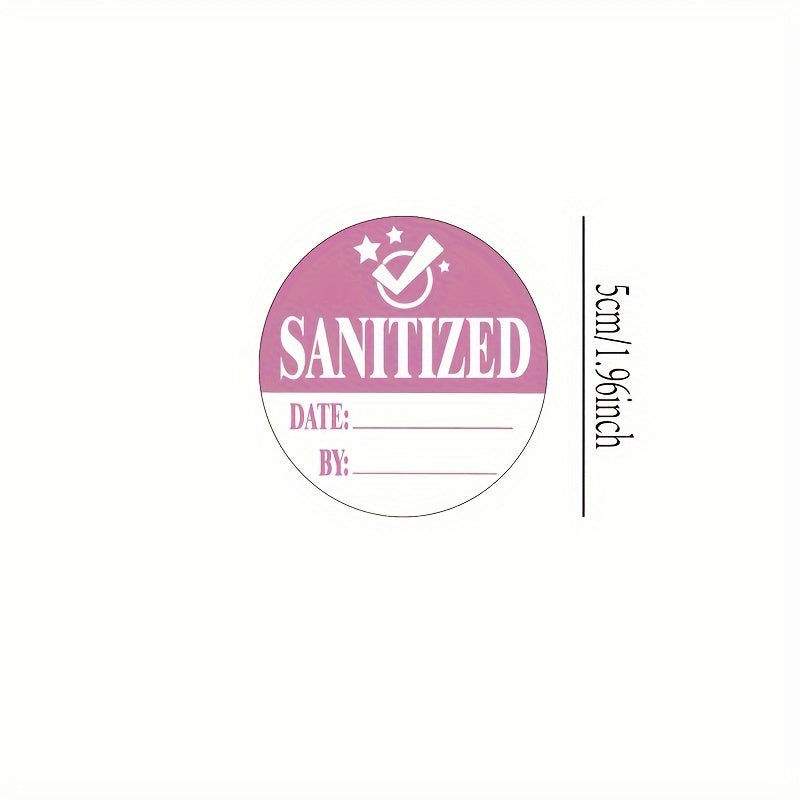 60pcs Large Disinfection Label Clean Blank Date Stickers