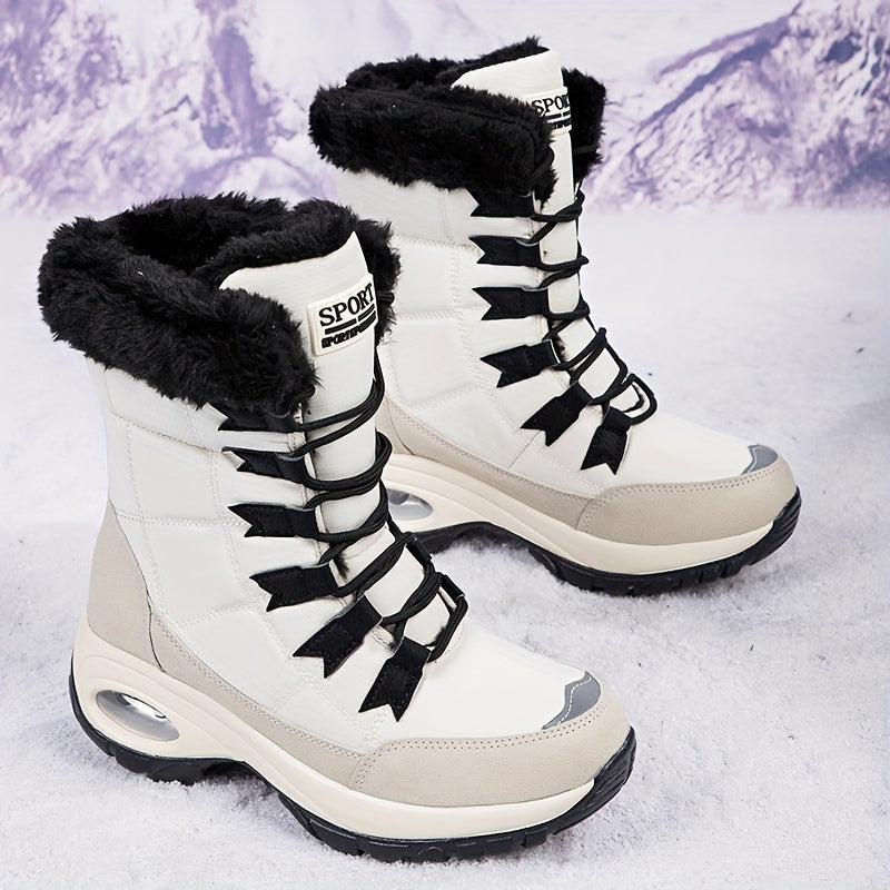 Women's Warm Fleece Hiking Boots Non-slip Thick Bottom Shoes