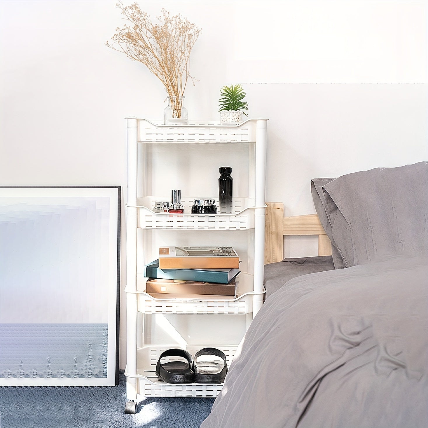 1pc Movable Storage Rack for Home Item Organization