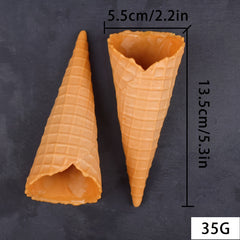 Realistic Ice Cream Cone Prop PVC Food Toy for Photography Display & Practice