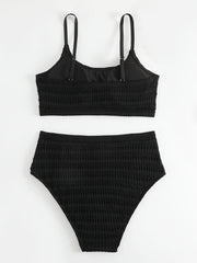 Textured Bikini Set with Tummy Control
