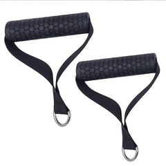 Rubber Non-slip Handle for Resistance Band, 1 Pair Handle with 2 Hooks