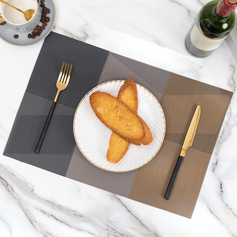 1pc PVC Western Placemat Light Style Heat Insulation Waterproof Cup Mat
