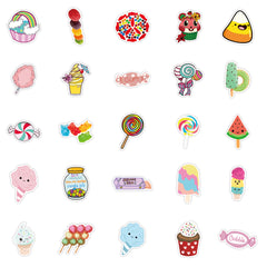 50 Candy Stickers Waterproof Vinyl Decals Laptop Water Bottle Skatebo