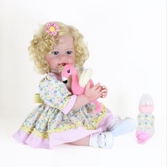 55 88 Cm Flamingo Girl And Toddler Girl Doll With 3D Painted Skin & Soft Hair