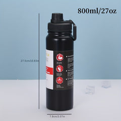 Large Capacity Insulated Water Bottle with Tea Filter, Stainless Steel Leakproof