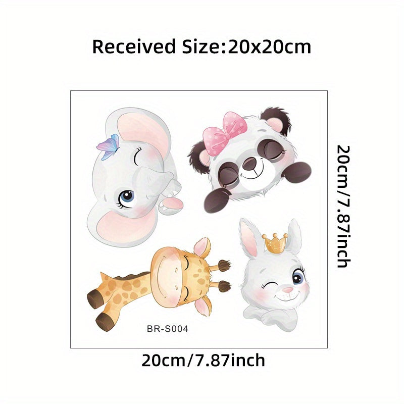 4Pcs Animal Switch Sticker Kids Room Decoration