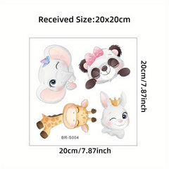 4Pcs Animal Switch Sticker Kids Room Decoration