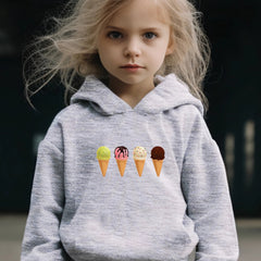 Ice Creams Print Girls Hoodies Jogger Pants Set Sports