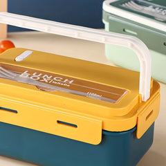 Modern 2-Layer Bento Box Set with Cutlery