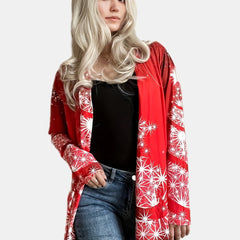 Graphic Print Long Sleeve Cardigan for Women