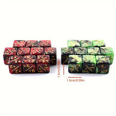 10pcs 6 Side Dice Counters Toy Counting Dice For Game