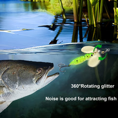 Luminous Rotating Sequin Bait Insect Shaped for Bass Trout Seawater Fresh