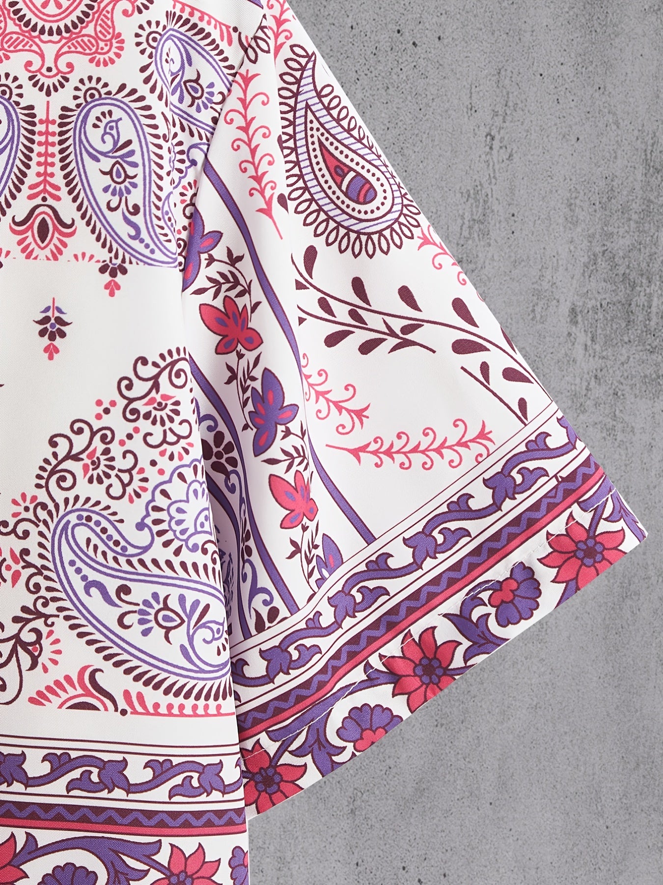 Bohemian Paisley Men's Short Sleeve Shirt