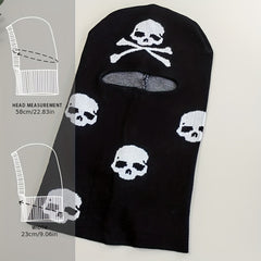 Skull Jacquard Balaclava Hip Hop Knit Hat Unisex Beanie Coldproof Ski Mask