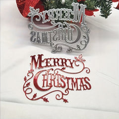 Christmas Letter Metal Cutting Dies for DIY Card Making Album Scrapbooking