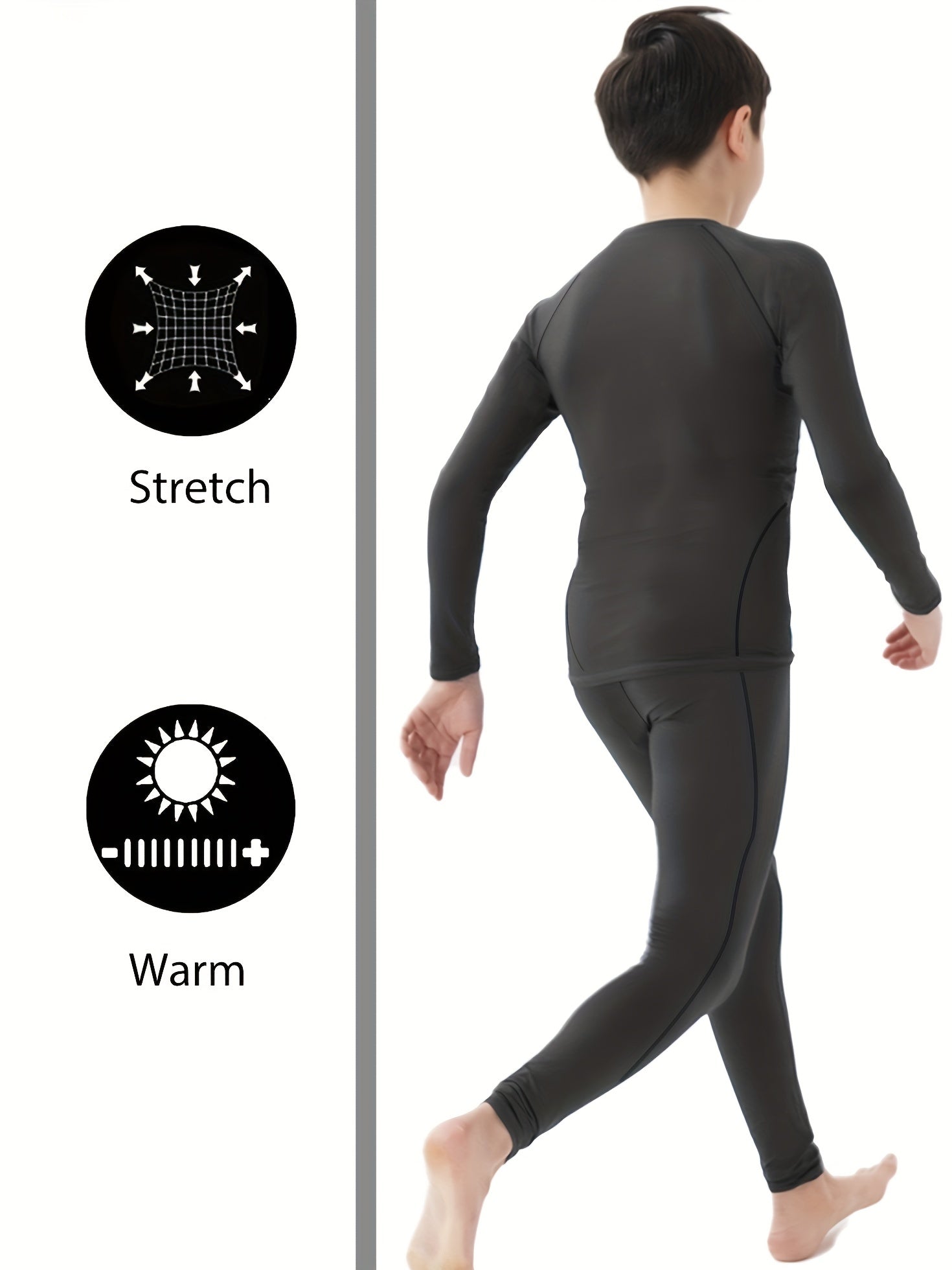4pcs Kids Compression Long Sleeve Top Warm Undershirt