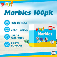 Coloured Glass Marbles Vintage Classic Kids Toys Games