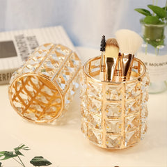 Crystal Makeup Brush Holder Organizer - Keep Your Cosmetics Tidy and Accessible