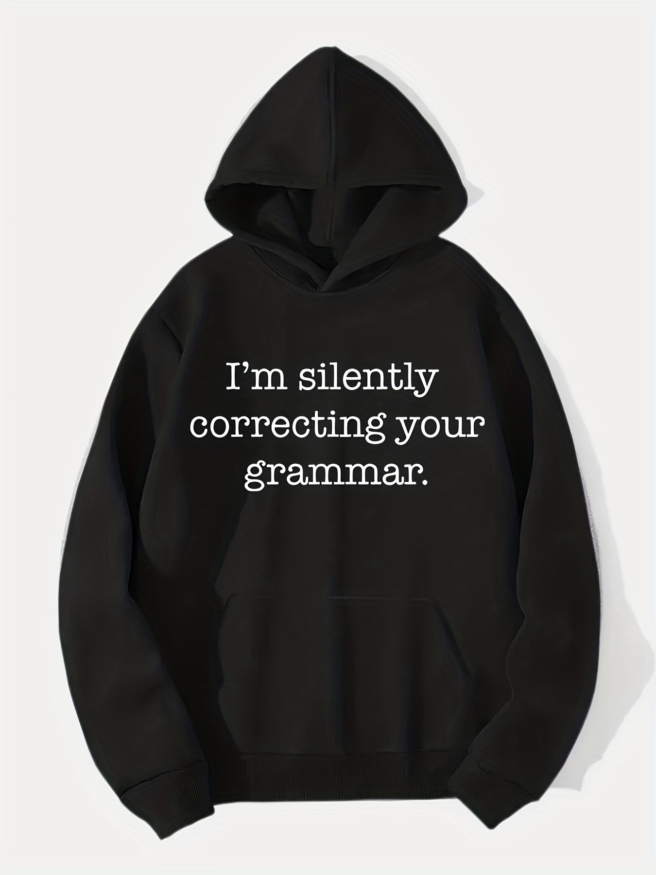 Funny Slogan Print Hoodie for Men