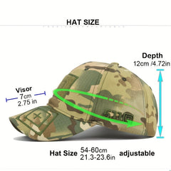 Camouflage Embroidered Baseball Cap Curved Brim Fishing Hat