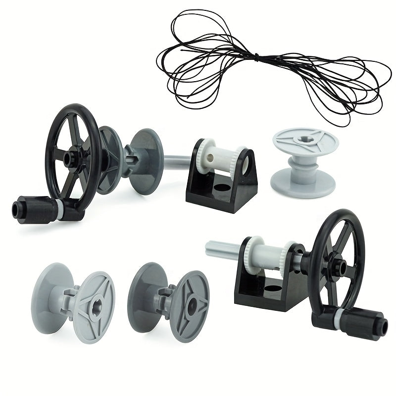 DIY Building Blocks Coiling Rope String Cord Reel Drum Parts Toy